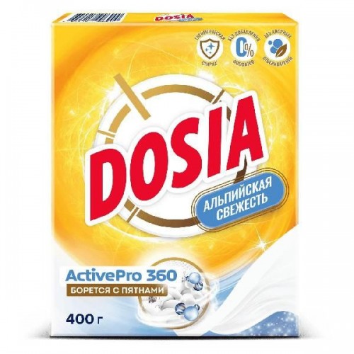 ДОСЯ стиральный порошок 400гр Альпийская свежесть Универсал РЕГ